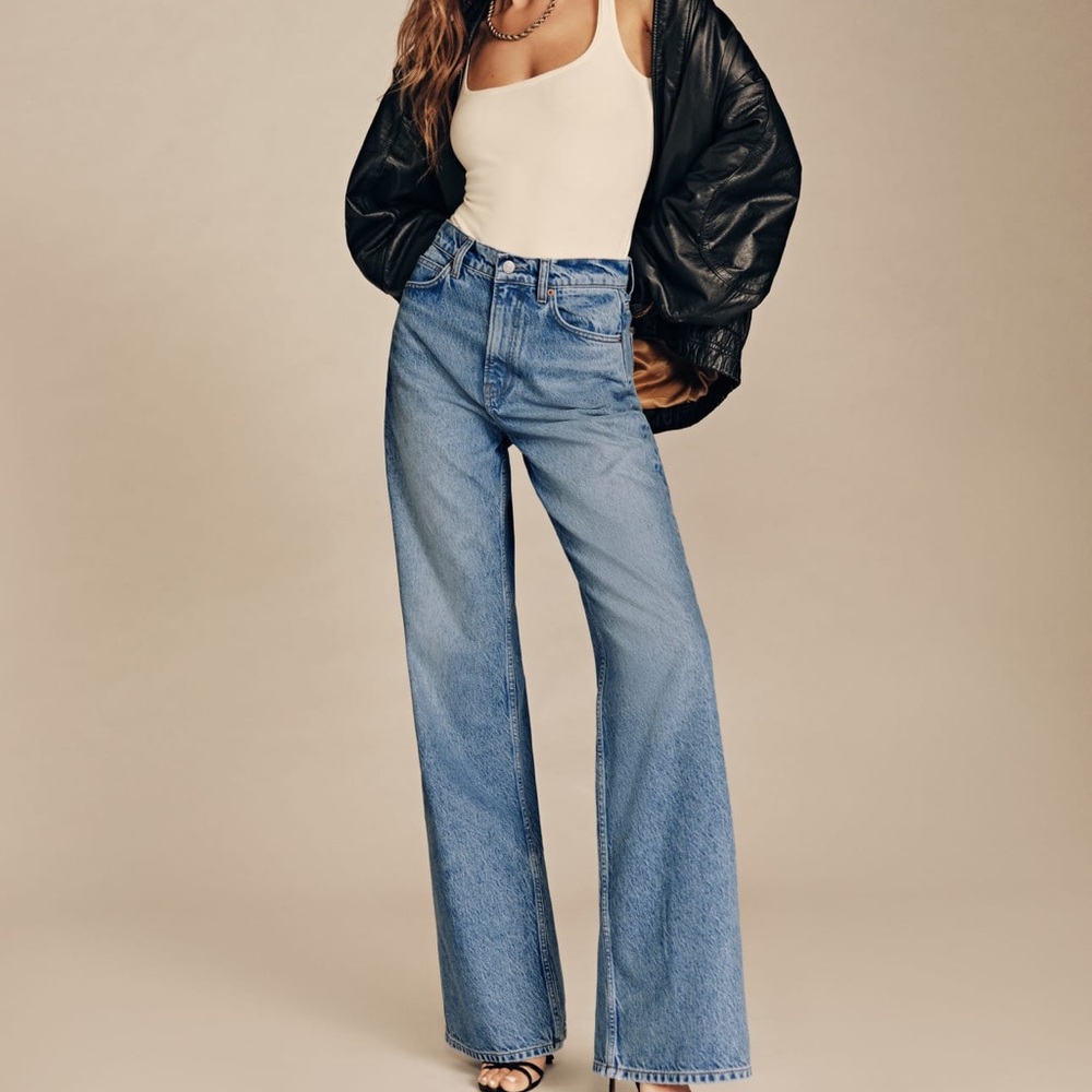 Reformation Carey High rise slouchy wide leg (29)